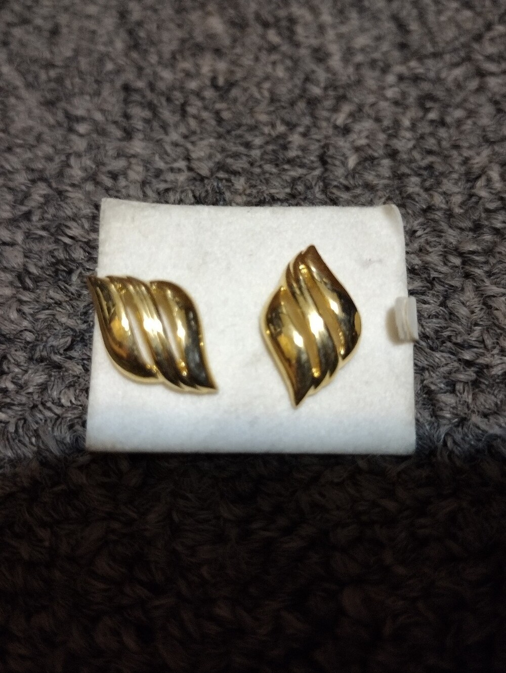 Gold-Tone Wave Stud Earrings - Women Jewelry